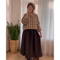 ست دامن و کراپ پاییزه