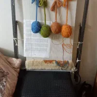 تابلوفرش نیمه بافت با نخ ابریشم