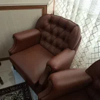 مبل چرمی نیم ست اداری نو|مبلمان اداری|تبریز, |دیوار