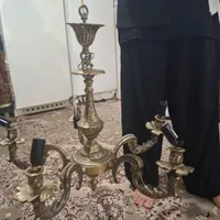 لوستر برنز ۵ شاخه ودیوار کوب برنز