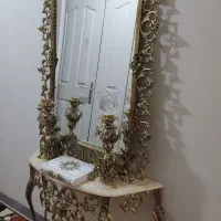 آینه و شمعدان برنز اصل