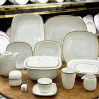 سرویس چینی ۱۲ نفره زرین ریوا طلایی آکبند