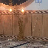 گلدان دست ساز آلومینیومی چراغ دار