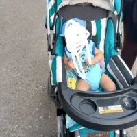 کالسکه رنگ آبی مشکی