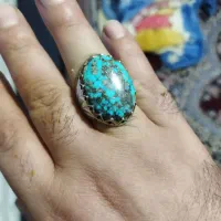 30گرم انگشتر دست ساز آینه کاری شده با سنگ نیشابور|جواهرات|نظرآباد, رسالت|دیوار