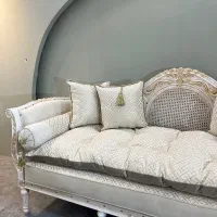 مبل فرانسوی کاجی(سندبلاست)آیینه قدی سفید طلایی|مبلمان خانگی و میز عسلی|تهران, شهرک امید|دیوار
