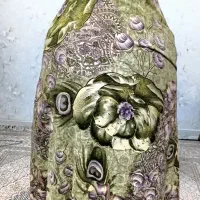 یک قواره پارچه چادر رنگی طلا کوب