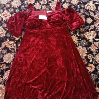 لباس مجلسی  زرشکی نو
