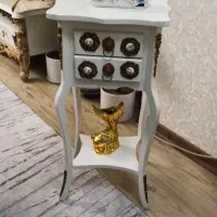 میز تلفن سفید