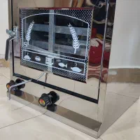 تنور فر گازی خانگی استیل دو شعله پایه دار