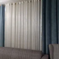 دو تا پنل  پرده جنس مخمل شانل ویک پنل  حریر