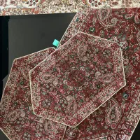 رومیزی ترمه یزد سه تکه همراه با کیف نو