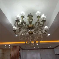 لوستر تمام برنز  سه گل پنج شاخه10شعله