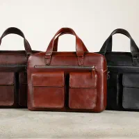 کیف لپتاپ در رنگ های مختلف با چرم گاوی