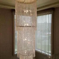 لوستر الماس.کریستالی دوبلکسی مارال ۲متر.AC light|لوستر و چراغ آویز|تهران, سنگلج (شاپور)|دیوار