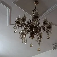 لوستر برنجی ۵ شاخه ۱۰ شعله