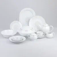 سرویس چینی مقصود ۱۲ نفره مدل لوکاس لوستر حاشیه کف