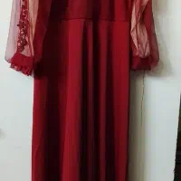 لباس مجلسی زنانه شیک و زیبا سایز 48و50 رنگ زرشکی