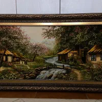 تابلو فرش نیمه ابریشم