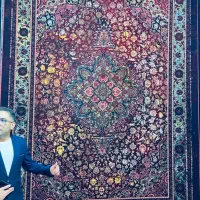 فرش قیطوس کاشان ۱۰۰۰ شانه و ۱۲۰۰ شانه نخ اکرولیک|فرش|شیراز, شهرک سراج|دیوار