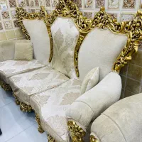 مبل سلطنتی ۹ نفره+ساعت ایستاده+بوفه(اقساطی)|مبلمان خانگی و میز عسلی|یزد, |دیوار