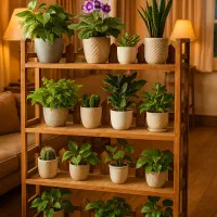 تولید و ساخت انواع استند گلدان|کتابخانه، شلف، قفسه‌های دیواری|یزد, |دیوار