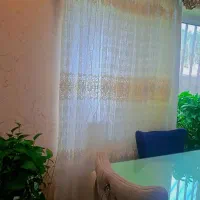 فروش دوعدد پرده حریر و زیری همراه با کتیبه|پرده، رانر، رومیزی|محمودآباد, |دیوار