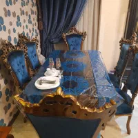 مبلمان و ناهارخوری ۷ نفره استیل در حد نو