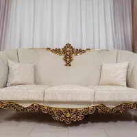 مبل سلطنتی به همراه میز نهارخوری|مبلمان خانگی و میز عسلی|پرند, فاز ۴|دیوار