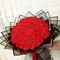 دسته گل روبانی ۷۰شاخه باکاغذپیچی vip|گل مصنوعی|مهاباد (آذربایجان غربی), |دیوار