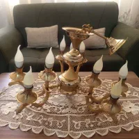 یه جفت لوستر طلایی بسیار عالی و زیبا