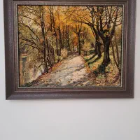 تابلو فرش دستبافت چله ابریشم منظره|تابلو فرش|تهران, سلسبیل شمالی|دیوار