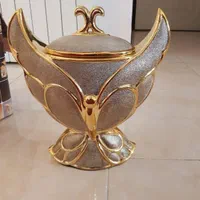 شکلات خوری طلایی نقره ای بزرگ ( دکوری )