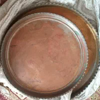 فروش ۲ سینی مسی قدیمی|ظروف سرو و پذیرایی|بناب, |دیوار