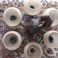 لوستر ۶ شاخه چوبی