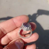 انگشتر توپاز با رگه طلا