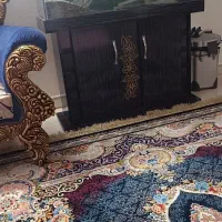 آکواریوم شیشه خم یک متری کمد دار