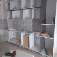 نصب کابینت و کمد دیواری فلزی و ام دی آف وچوبی|کتابخانه، شلف، قفسه‌های دیواری|نورآباد, |دیوار
