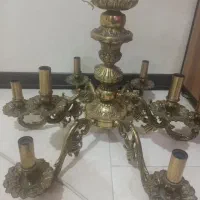 لوستر نه شاخه برنجی