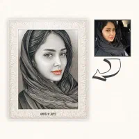 نقاشی چهره،‌پرتره از روی عکس|تابلو، نقاشی، عکس|تهران, شهر زیبا|دیوار