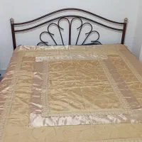 تخت دونفره سبک با تشک و دو عددکفی چوبی و آهنی