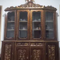 بوفه چوب گردو|بوفه، ویترین، کنسول|تویسرکان, |دیوار