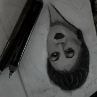 طراحی چهره سیاه قلم/هدیه/کادو|تابلو، نقاشی، عکس|ارومیه, |دیوار