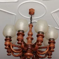 لوستر چوبی۸شاخه