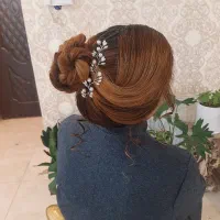 شنیون و میکاپ ویژه ۶۳۰ کاشت ناخن ۲۵۰|خدمات آرایشگری و زیبایی|کرمان, |دیوار