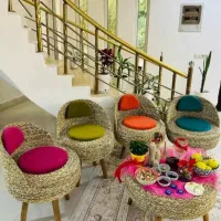 تولید پاف صندلی مبل میز سنتی حصیری و یلدایی|مبلمان خانگی و میز عسلی|تهران, نعمتآباد|دیوار