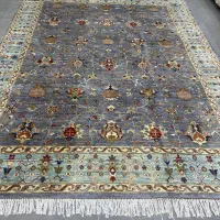 فرش دستباف (بساک)۱۱ متری  پشم دستریس رنگ گیاهی|فرش|مشکین‌دشت, |دیوار