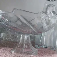 میوه خوری کریستال ژاپن اصل ،پایه دار