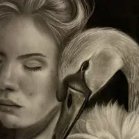 انجام سفارش تابلو طراحی چشم،نیم‌رخ،چهره،