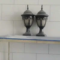 یک جفت چراغ فلزی سالم قدیمی